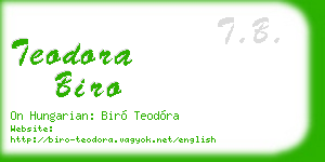 teodora biro business card